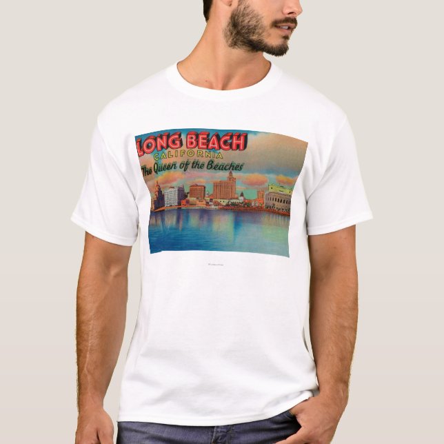 Long Beach Kalifornien - drottningen av stränder Tee Shirt (Framsida)