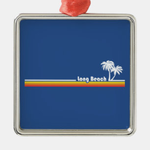 Long Beach, Kalifornien Julgransprydnad Metall
