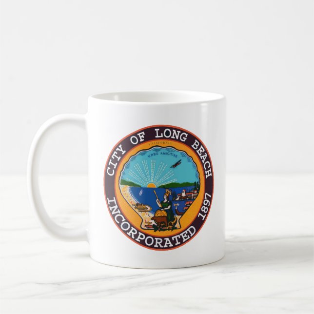 Long Beach, Kalifornien Kaffemugg (Vänster)