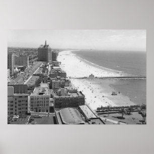 Long Beach, Kalifornien kusten och strand Poster