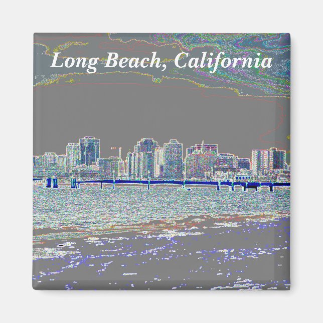 Long Beach, Kalifornien Magnet (Framsidan)