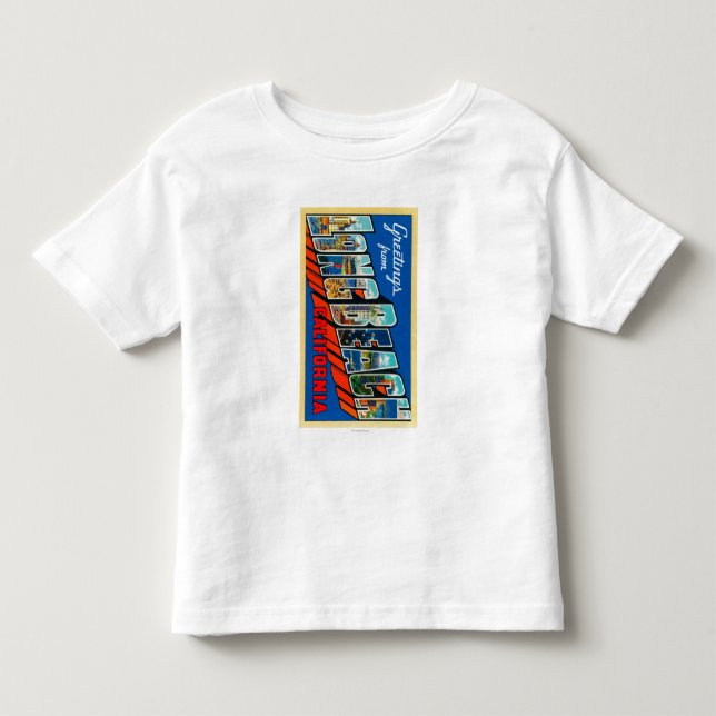 Long Beach Kalifornien - stora brevplatser 2 Tee Shirt (Framsida)