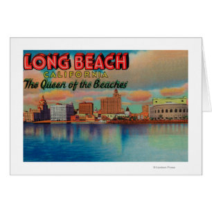 Long Beach, Kalifornien - The Queen of Beacher Hälsningskort