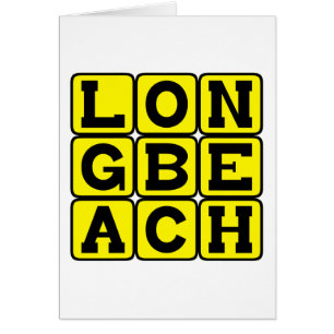 Long Beach, Kalifornien USA Hälsningskort