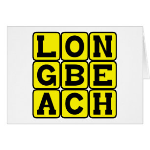 Long Beach, Kalifornien USA Hälsningskort