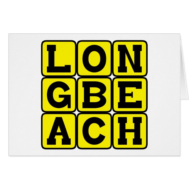 Long Beach, Kalifornien USA Hälsningskort (Framsidan Horizontal)