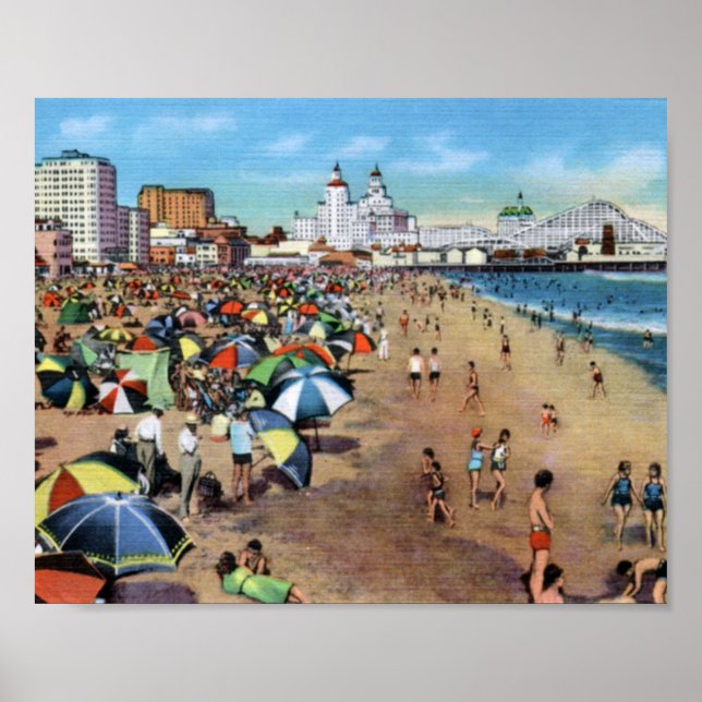 Long Beach Kalifornien Vintage Poster (Framsidan)