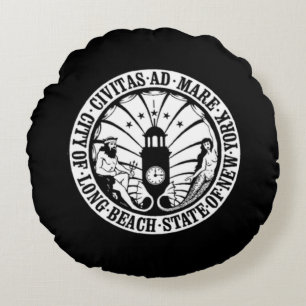 Long Beach, New York Rund Kudde