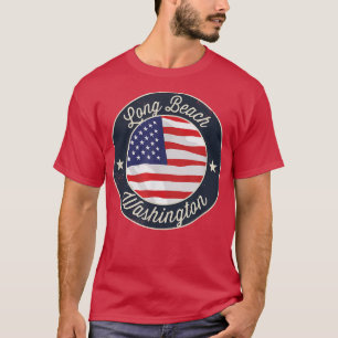 Long Beach - Patriotic Washington Souvenir T-Shirt
