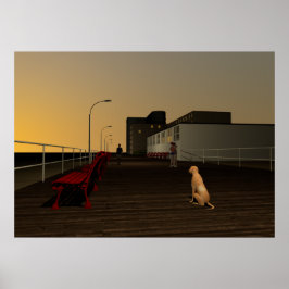 Long Beach Promenade, Long Island, NY Poster