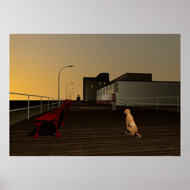 Long Beach Promenade, Long Island, NY Poster (Framsidan)