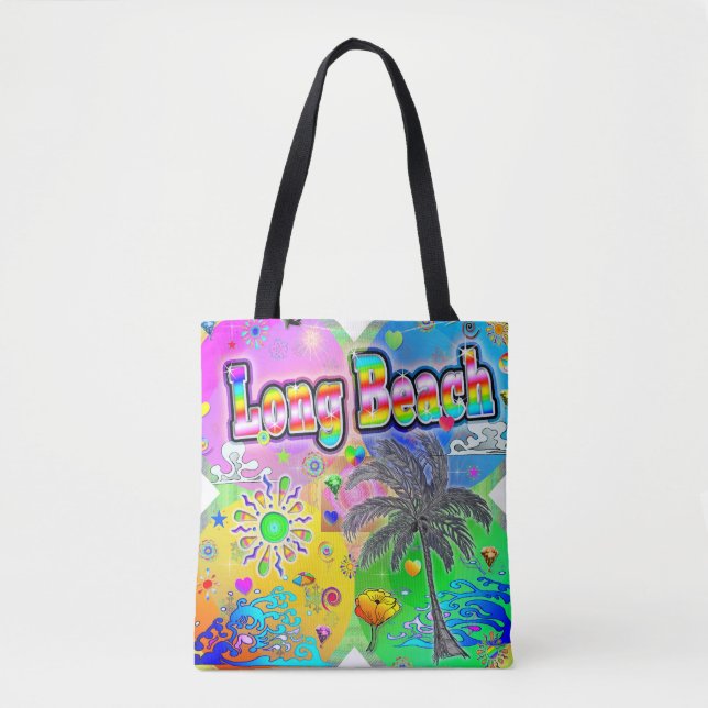 Long Beach Quadro Seasons Tote Bag Tygkasse (Framsida)