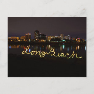 Long Beach Skyline vycard Vykort