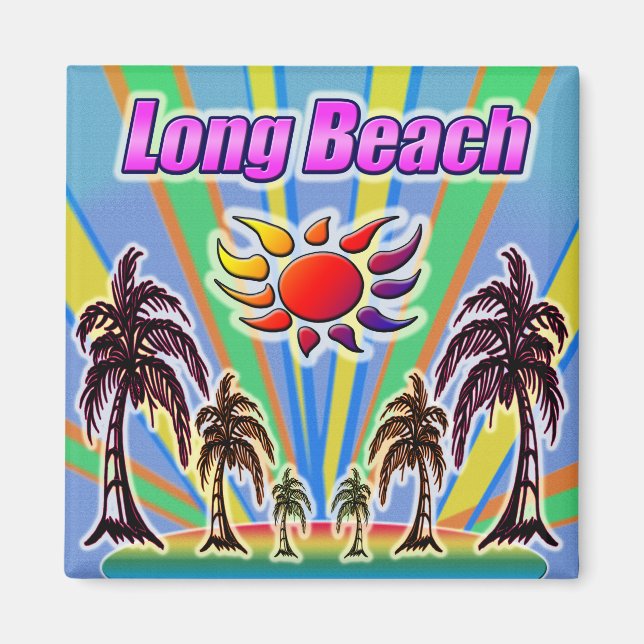 Long Beach Sommar Kärlek Magnet (Framsidan)