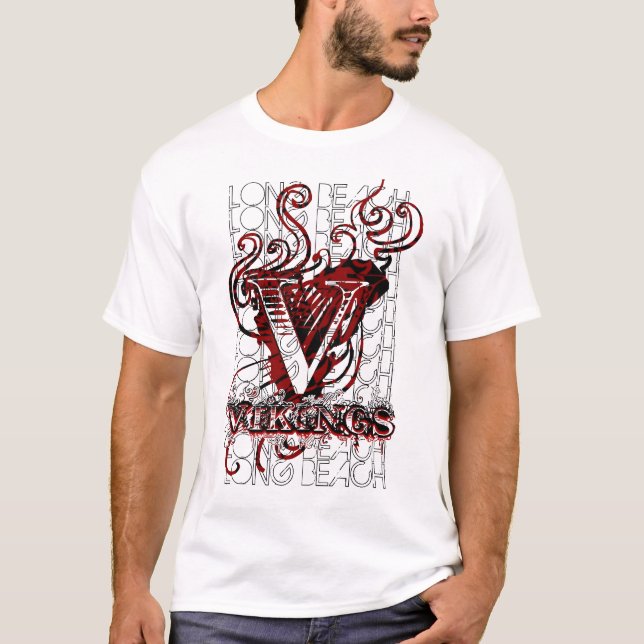 Long Beach stad Vikings T Shirt (Framsida)
