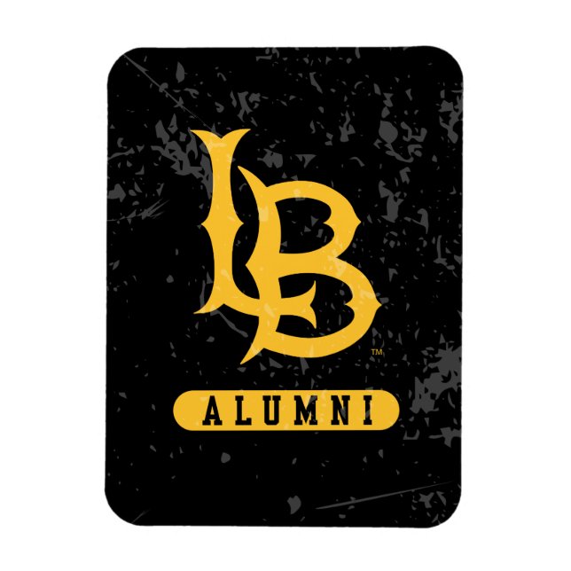 Long Beach State Alumni Distress Magnet (Vertikal)