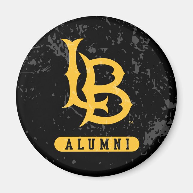 Long Beach State Alumni Distress Magnet (Framsidan)