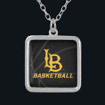 Long Beach State Basketball Silverpläterat Halsband<br><div class="desc">Kolla in den här stilen i Kalifornien Universiteten Long Beach! Visa upp Kaliforniens statspris med de nya Universiteten-produkterna. De gör perfekterna till student,  aluminiumoxid,  familj,  vän eller fläkt i ditt liv. Alla dessa Zazzle-produkter är anpassade med ditt namn,  klassår eller klubb. Gå Long Beach!</div>