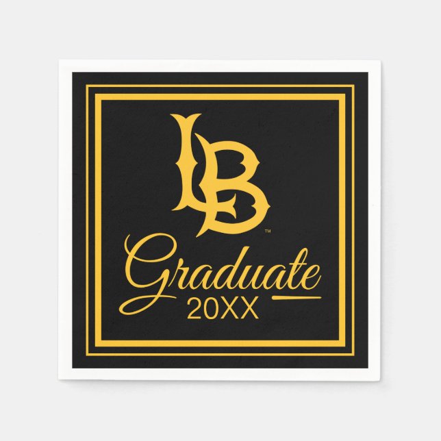 Long Beach State Logo Examen Pappersservett (Framsidan)