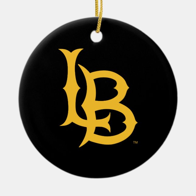Long Beach State-Logotyp Julgransprydnad Keramik (Framsidan)