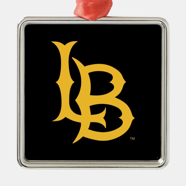 Long Beach State-Logotyp Julgransprydnad Metall (Framsidan)