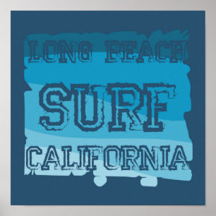 Long Beach surfa Kalifornien Poster