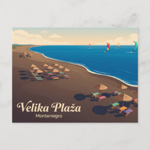 Long Beach (Velika Plaža) Montenegro Vykort