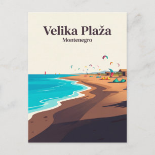 Long Beach (Velika Plaža) Montenegro Vykort