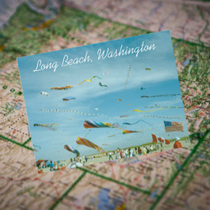 Long Beach, Washington Travel Photo Vykort