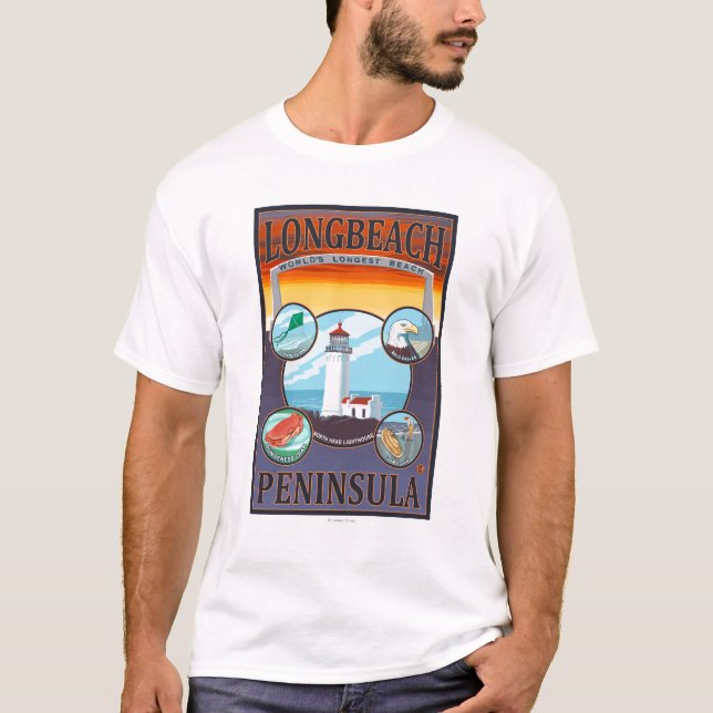 Long Beach WashingtonTravel Tee (Framsida)