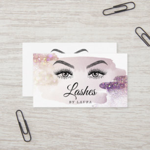 Long Benice Lash Öga och Brows Hand plockade Bu Visitkort