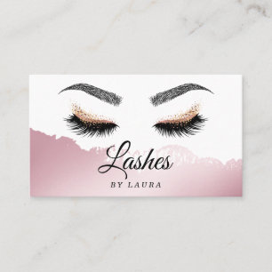 Long Benice Lash Öga och Brows Hand plockade Visitkort