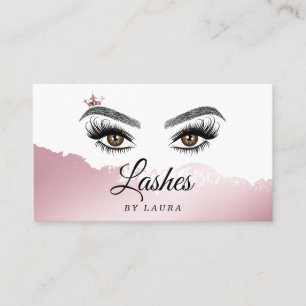 Long Benice Lash Öga och Brows Hand plockade Visitkort