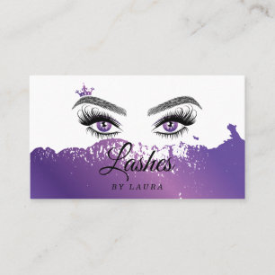 Long Benice Lash Öga och Brows Hand plockade Visitkort