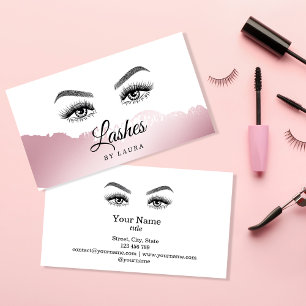 Long Benice Lash Öga och Brows Hand plockade Visitkort