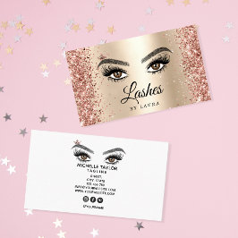 Long Benice Lash Öga och Brows Hand plockade Visitkort