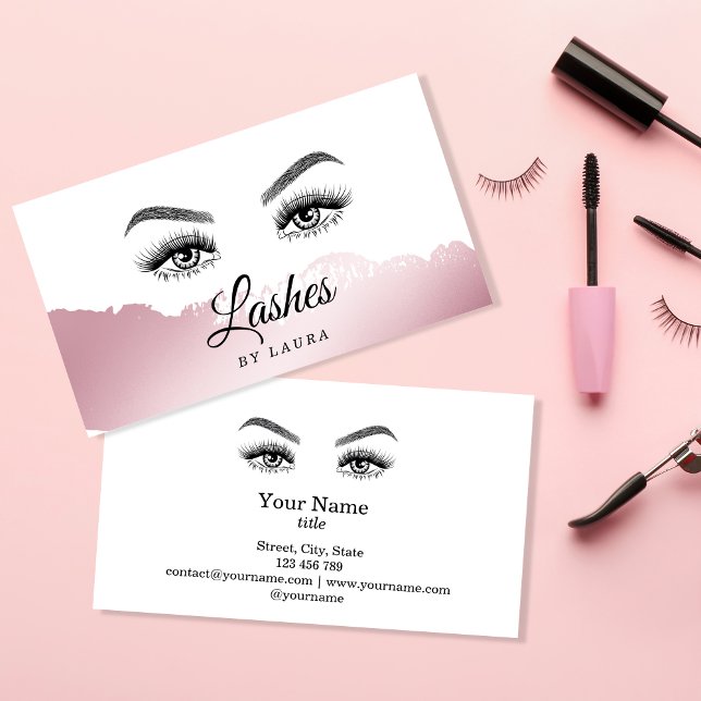 Long Benice Lash Öga och Brows Hand plockade Visitkort (Skapare uppladdad)
