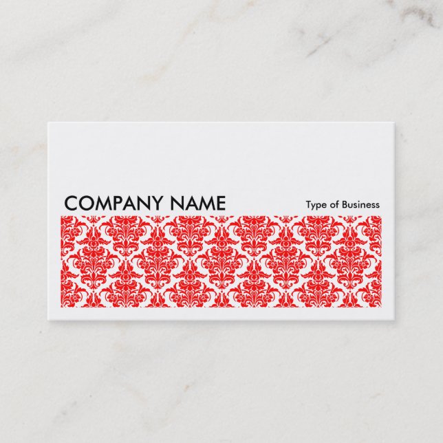 Long Bild 0118 - Red Damask Pattern Visitkort (Framsida)