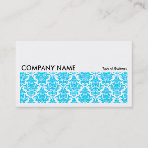 Long Bild 0122 - Himlar Blue Damask Pattern Visitkort