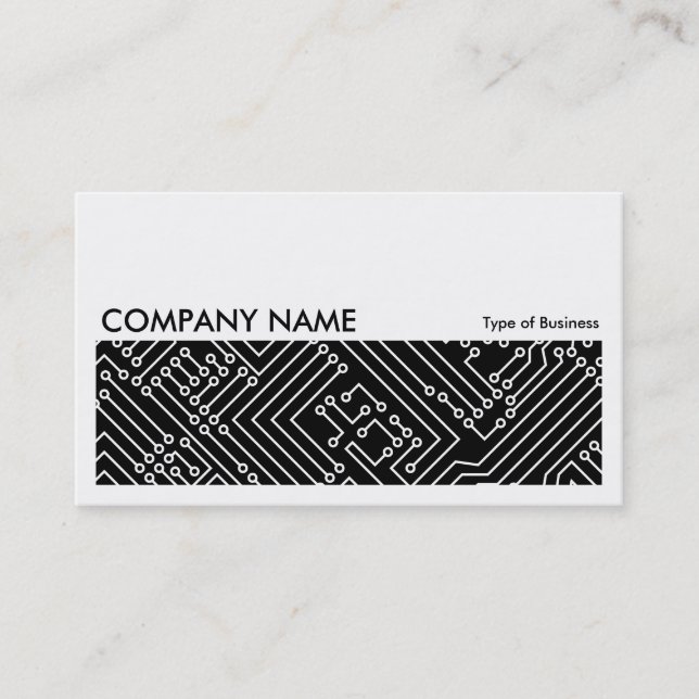 Long Bild 0243 - Circuitry - White on Black Visitkort (Framsida)