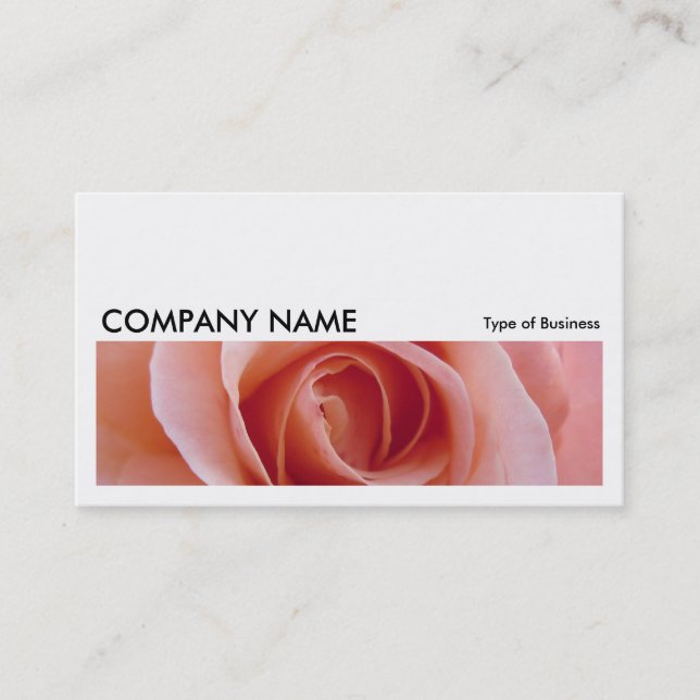Long Bild 058 - Rosa ros Visitkort (Framsida)