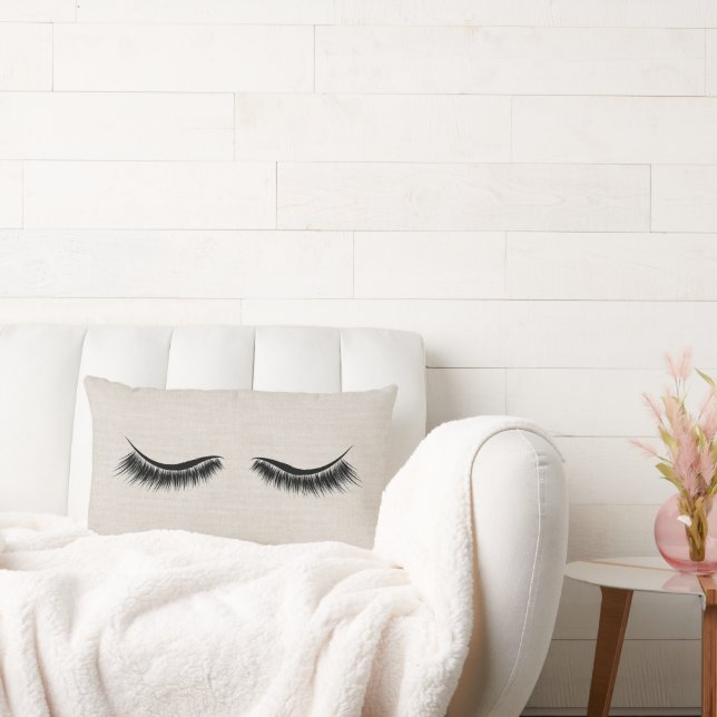 Long Black Eyelash Lumbarkudde (Soffa)