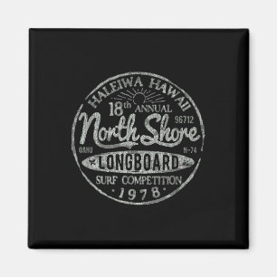 Long Board North Shore Surfa Vintage Hawaii Beach Magnet