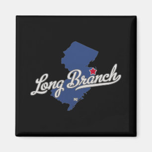 Long Branch New Jersey Nj Karta Magnet