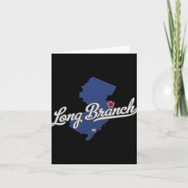 Long Branch New Jersey Nj Map  Kort (Framsida)