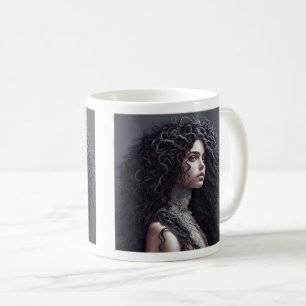 Long Curly Hair Classic Mugg, 11 oz Kaffemugg
