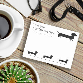 Long Dachshund Funny Teckning Post-it Block