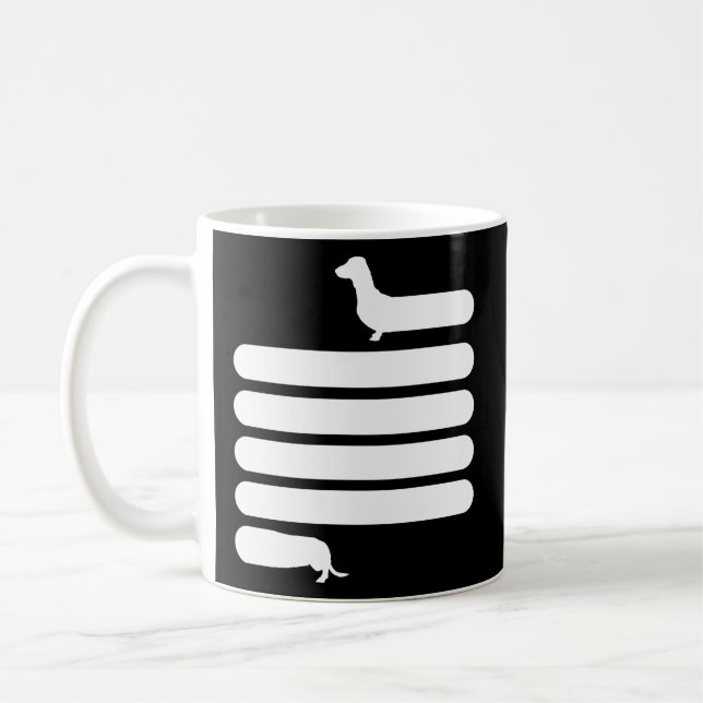 Long Dachshund Wiener Weiner Daschund Hund Dachsun Kaffemugg (Vänster)