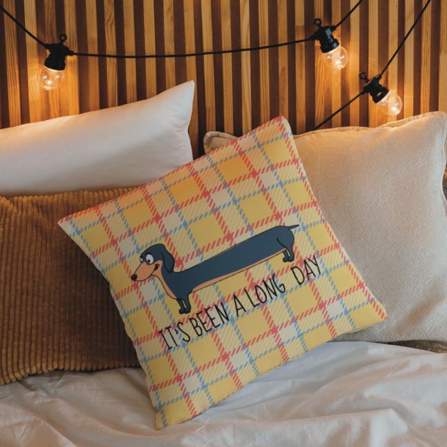 Long Day Dachshund Hund Pillow Kudde (Skapare uppladdad)