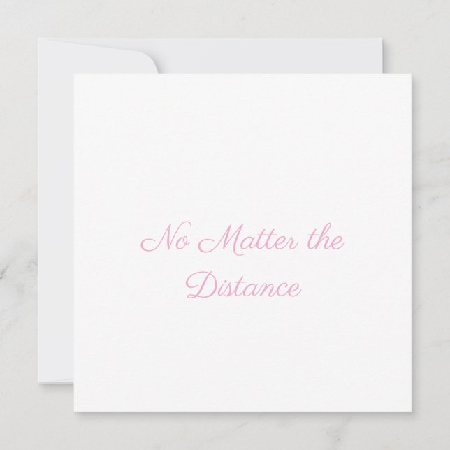 Long Distance Valentine's Day Card Kort (Framsida)